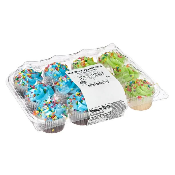 Freshness Guaranteed Vanilla & Chocolate Mini Cupcakes, 10 Oz, 12 Count | Walmart (US)