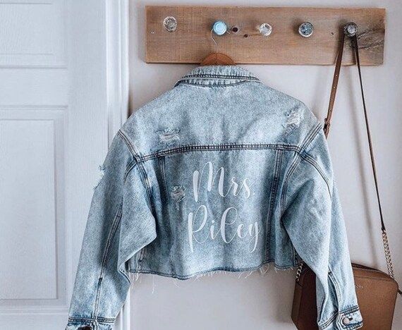 Mrs Denim Jacket / Personalized Jean Jacket / Bride Jacket / | Etsy | Etsy (US)