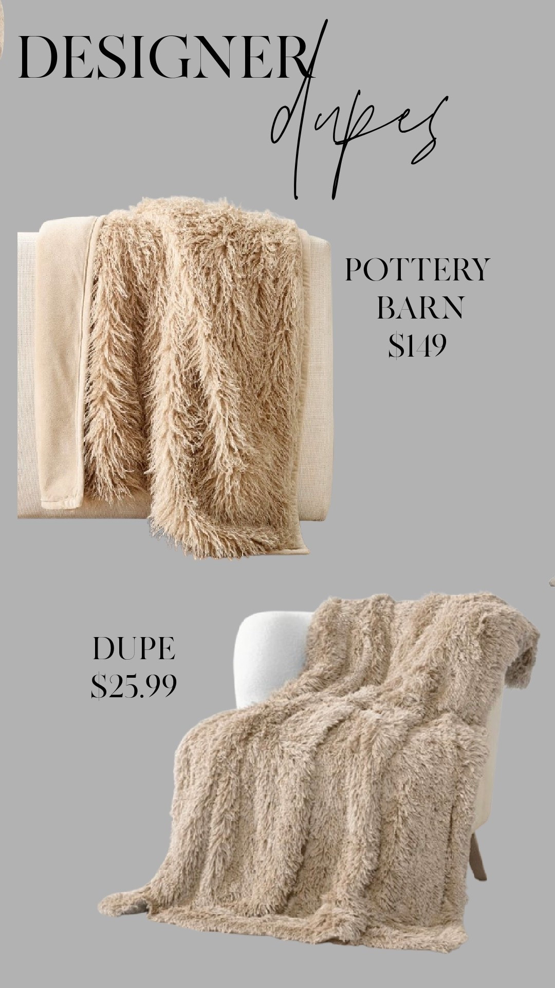 Cozy up without the splurge 🤎 This designer dupe gives you the Pottery Barn look for a fraction of the price—only $25.99 and just as plush. I own both and honestly… you’d never know the difference! Tap to shop the save vs. splurge! #homedecorfinds #designerdupes #ltkhome #neutraldecor #cozyvibes #fallhome #budgetfriendlydecor

#LTKHome #LTKFindsUnder50 #LTKSaleAlert