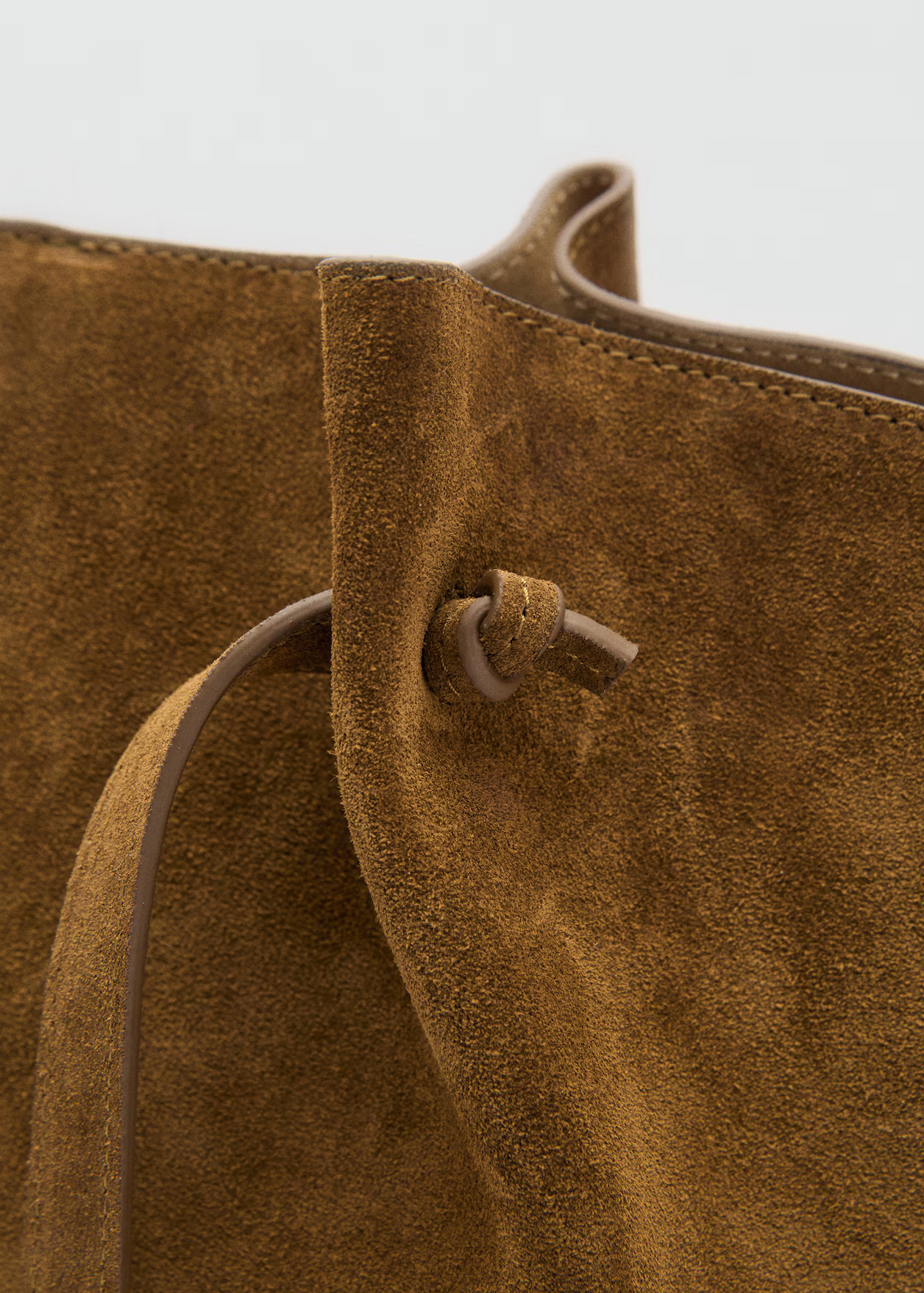 Suede leather shopper bag - Women | MANGO United Kingdom | MANGO (UK)