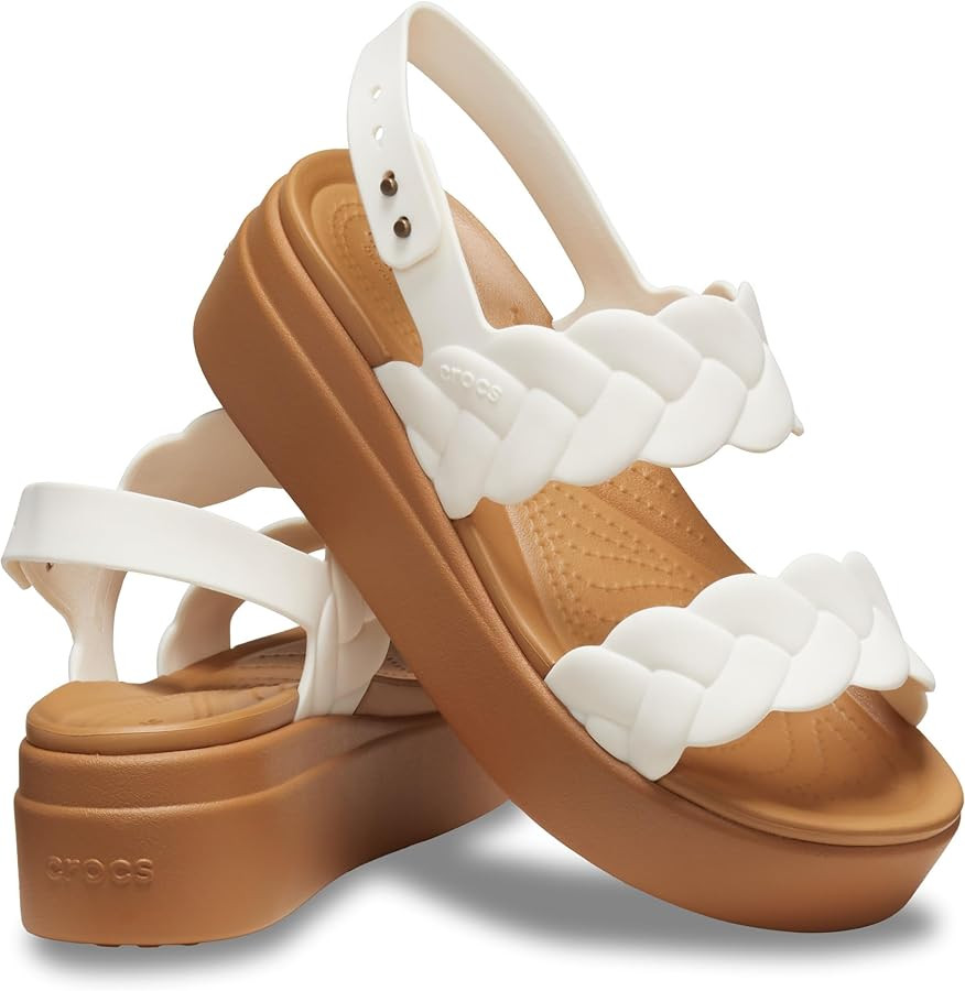 Crocs Women's Brooklyn Woven Low Wedge Sandal | Amazon (US)
