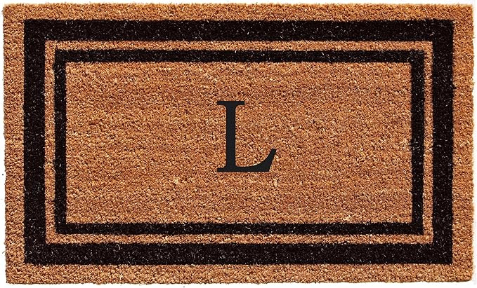Calloway Mills 152962436L Black Border 24" x 36" Monogram Doormat, (Letter L) | Amazon (US)