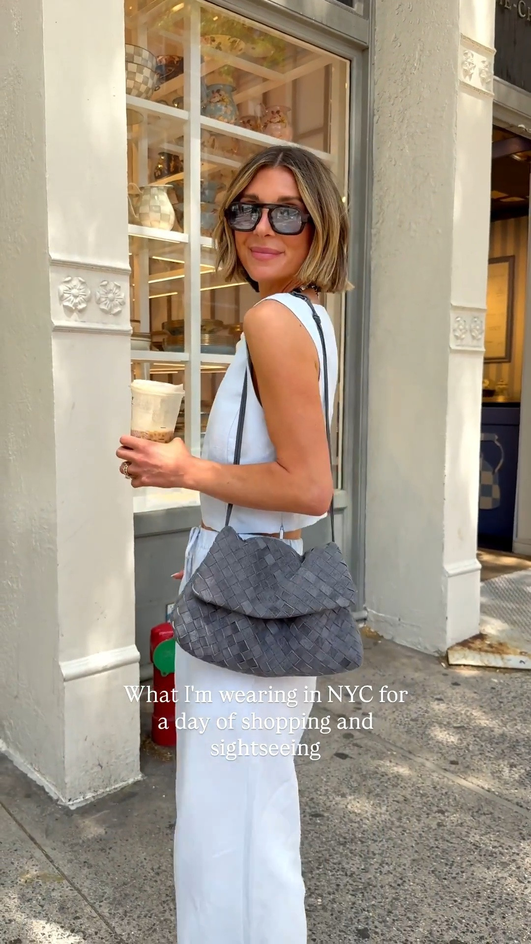 What I'm wearing in NYC.   I'm 5'7 wearing size small regular in pants 

Summer outfit.

#LTKsummer

#LTKTravel