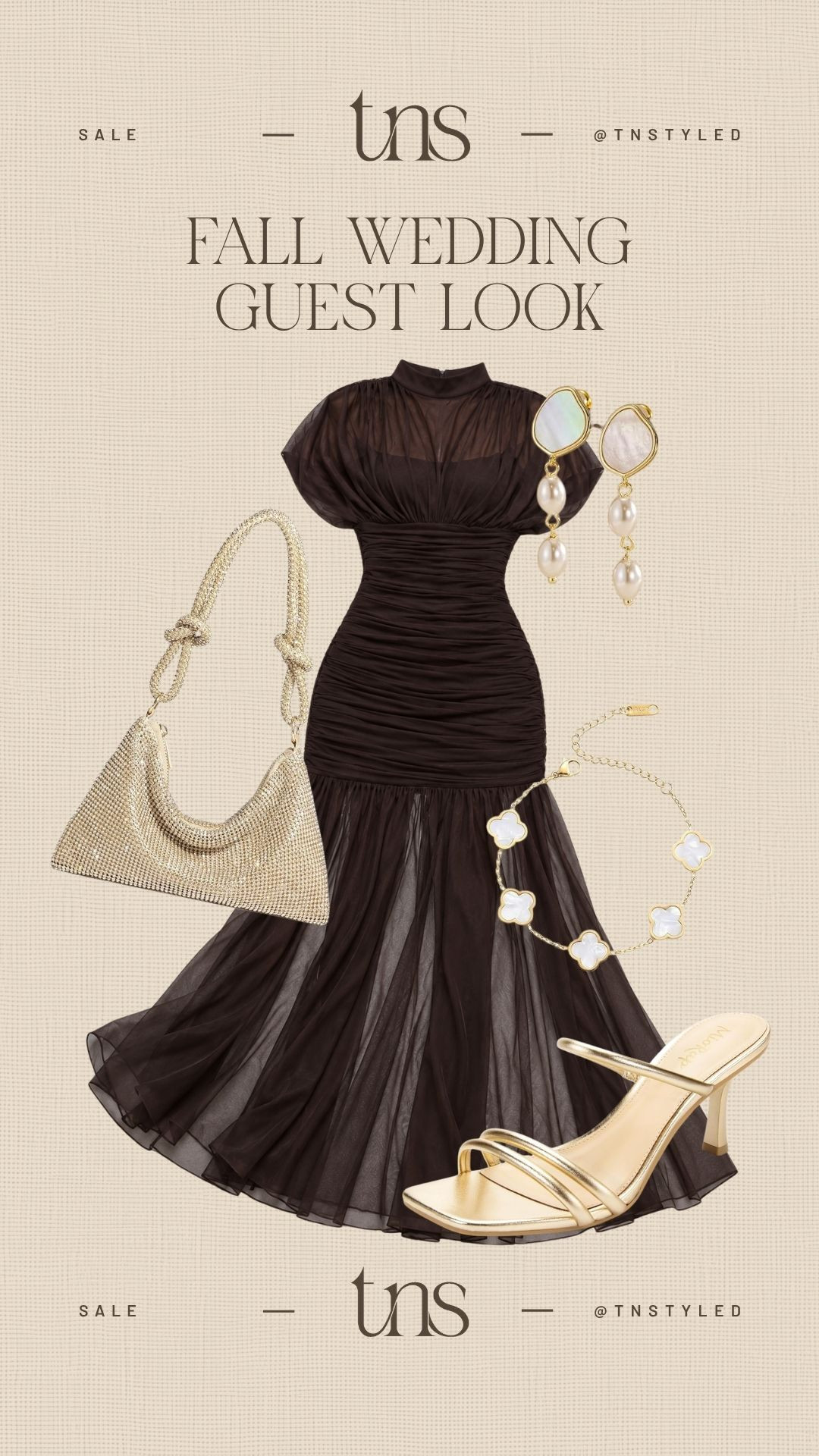 Elegant dress paired with the perfect accessories for a wedding guest look. #fallfashion #amazonfashion 

 #LTKootd #LTKSeasonal