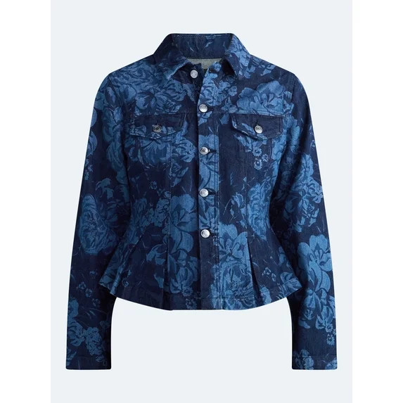 Free Assembly Women's and Women's Plus Pleated Peplum Jacket, Sizes XS-4X | Walmart (US)