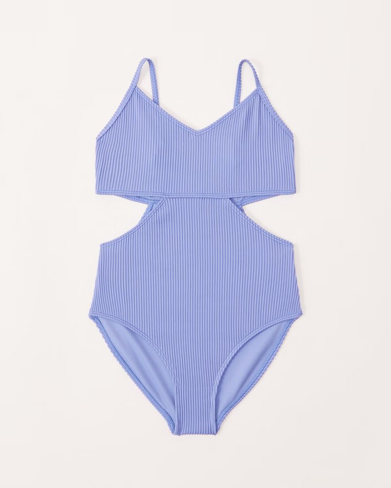 triangle cutout one-piece swimsuit | Abercrombie & Fitch (US)