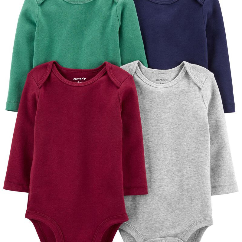 4-Pack Long-Sleeve Original Bodysuits | Carter's