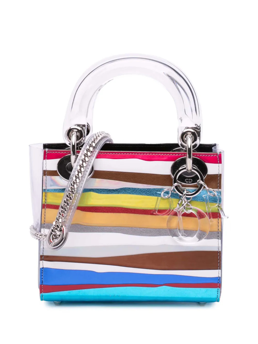 Christian Dior Pre-Owned 2019-2024 Wang Guangle Mini PVC Technical Fabric Lady Dior satchel - White | Farfetch Global