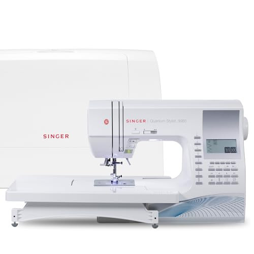 SINGER Quantum Stylist 9960 Computerized Sewing & Quilting Machine – Metal, Plastic, with Extension Table, Hard Case & Accessories, 600 Stitches, Lettering, LED Light, 1-Step Buttonhole | Amazon (US)