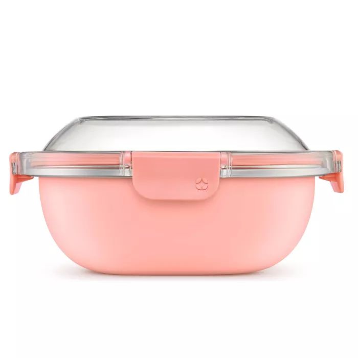 Ello 5 Cup Stainless Steel Lunch Bowl - Peach | Target