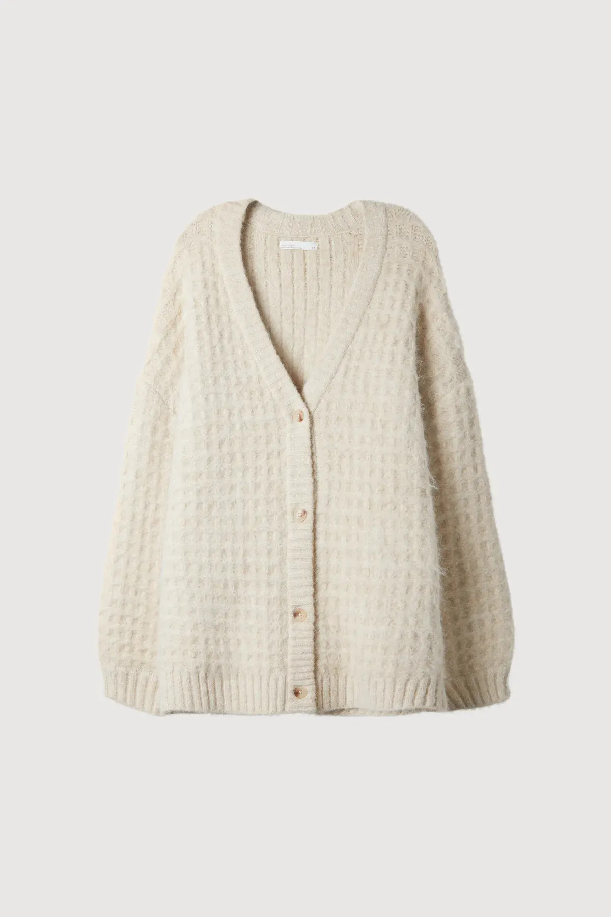 FUZZY BUTTON UP CARDIGAN | OAK + FORT