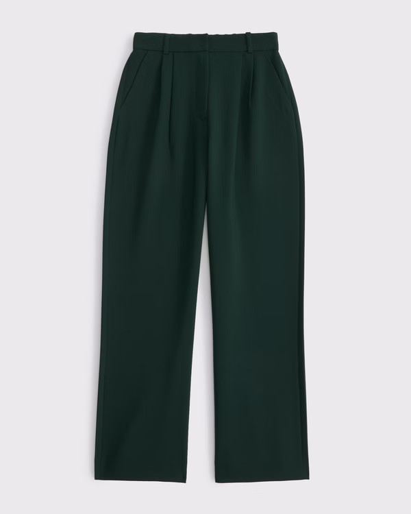 Women's Curve Love A&F Sloane Tailored Wide Leg Pant | Women's Bottoms | Abercrombie.com | Abercrombie & Fitch (US)