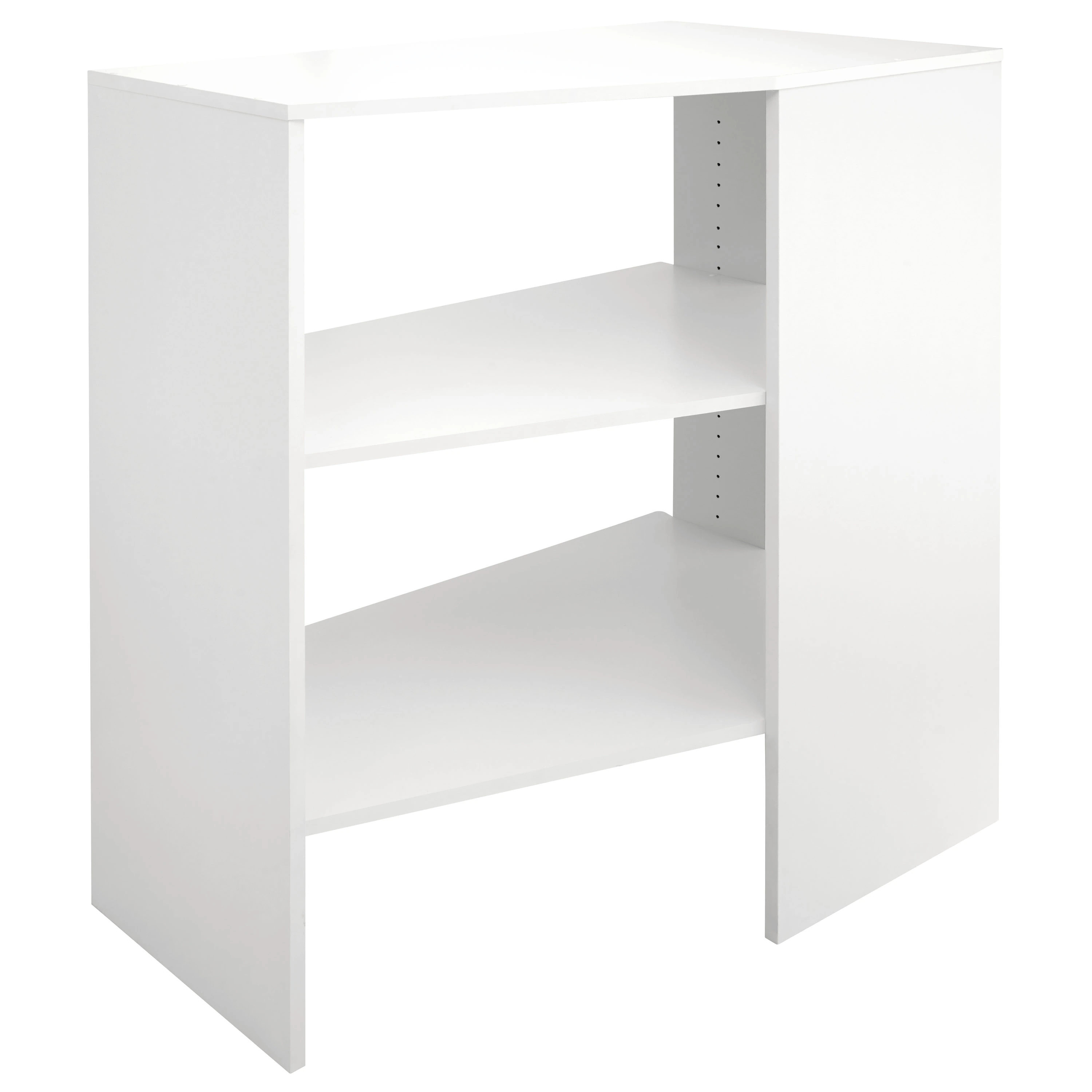 ClosetMaid BrightWood 31.75-in x 19.67-in D White Solid Shelving Wood Closet Corner Shelf (3 Shelves) | 5443 | Lowe's