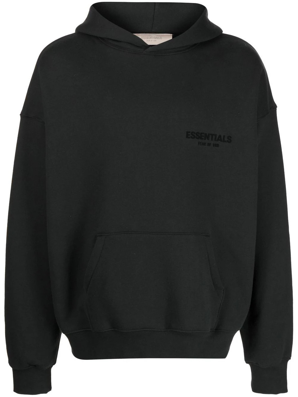 FEAR OF GOD ESSENTIALS Essentials logo-print hoodie - Black | Farfetch Global