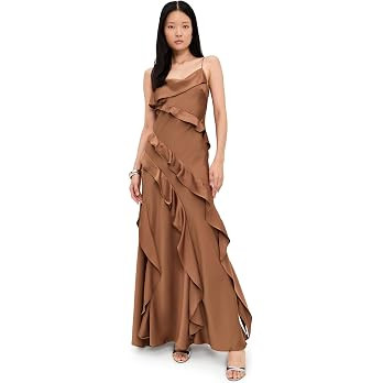 AMUR Women's Ellen Ruffle Gown | Amazon (US)