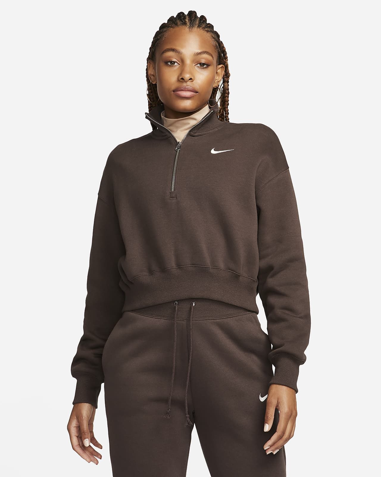 Nike Sportswear Phoenix Fleece Women's 1/2-Zip Cropped Sweatshirt. Nike.com | Nike (US)