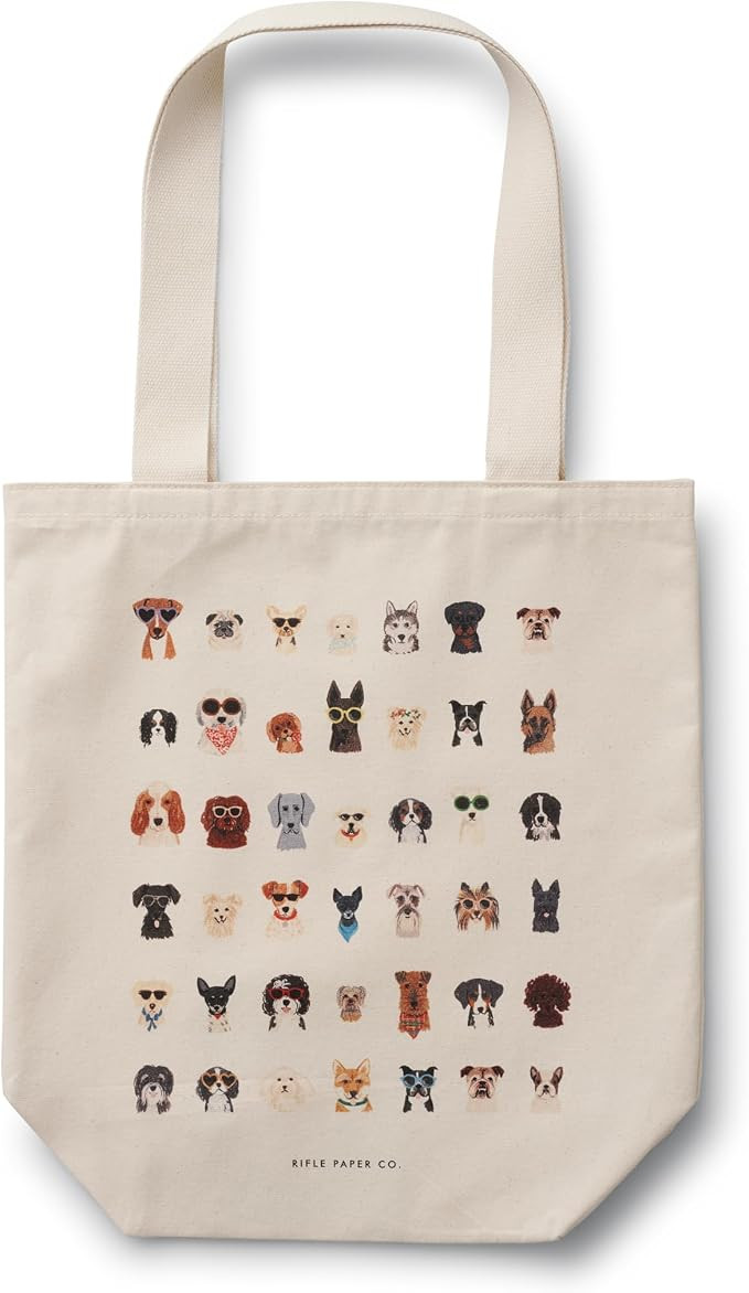 RIFLE PAPER CO. Canvas Tote Bag for Beach, Gym, & Travel, Shoulder Bag for Women, Reusable Bag, S... | Amazon (US)
