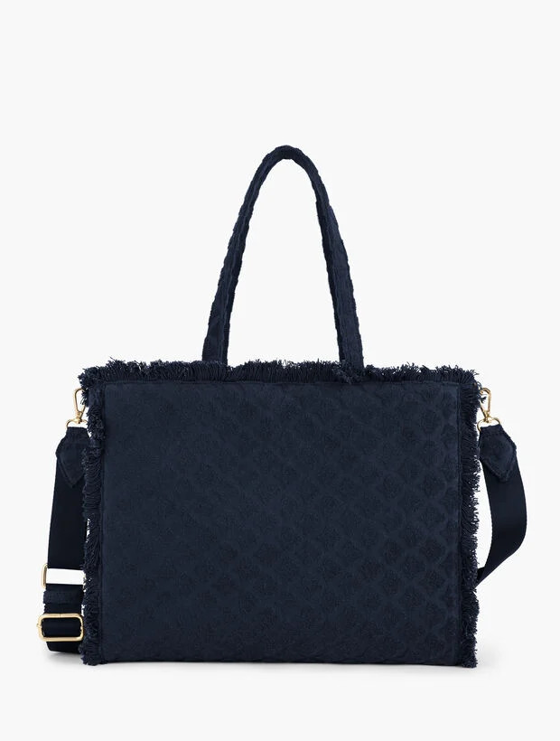 Scallop Jacquard Terry Tote | Talbots