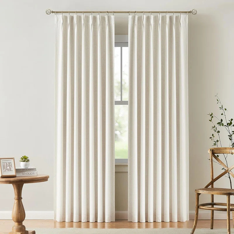 Hokku Designs Pinch Pleated Full Blackout Curtains Window Curtains 84 '' for Living Room Bedroom ... | Wayfair North America