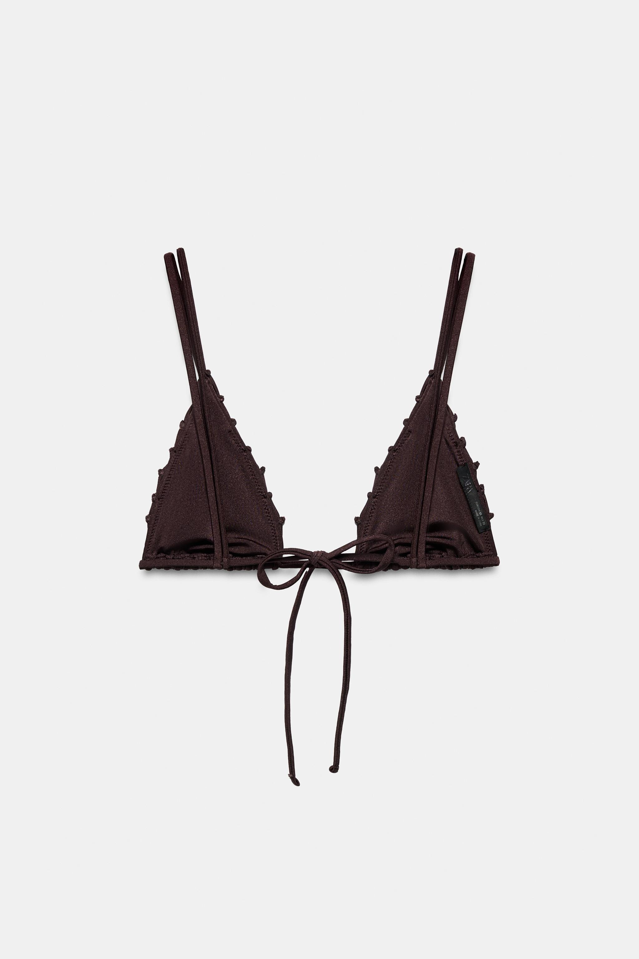 HAUT DE BIKINI TRIANGLE CROCHET | Zara US
