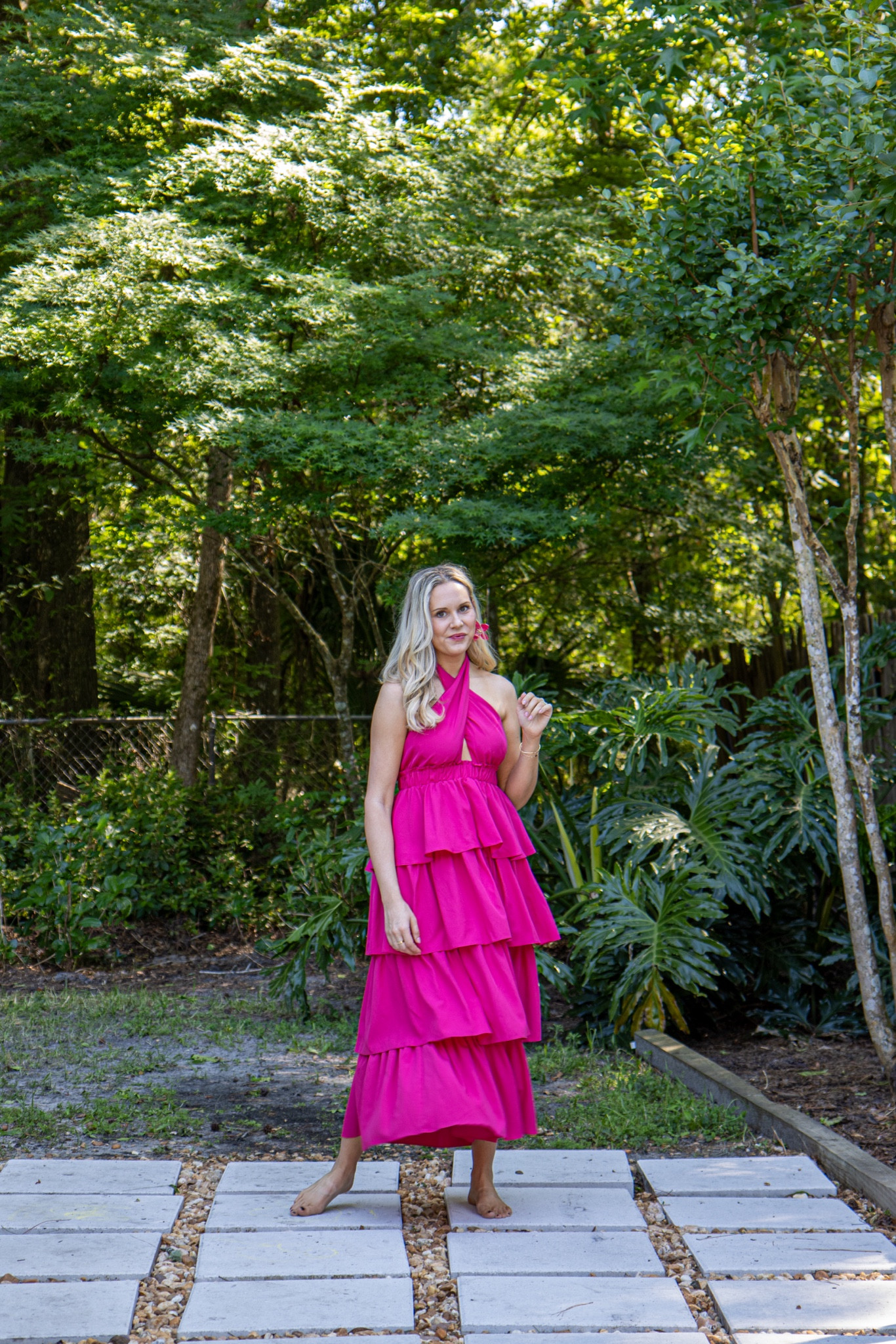 strapless open back dress Bec + Bridge Cedar City Maxi Dress in Pink main image 1