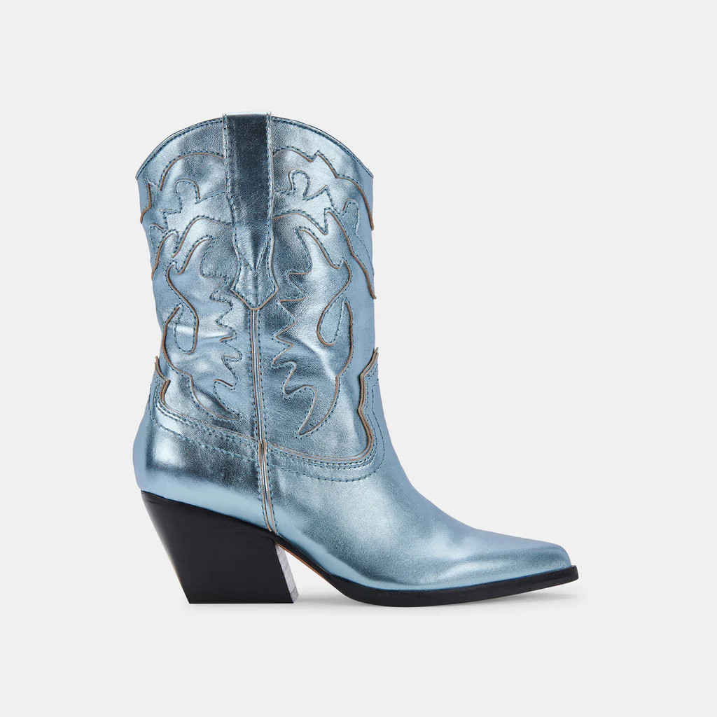 LANDEN BOOTS ELECTRIC BLUE LEATHER | DolceVita.com