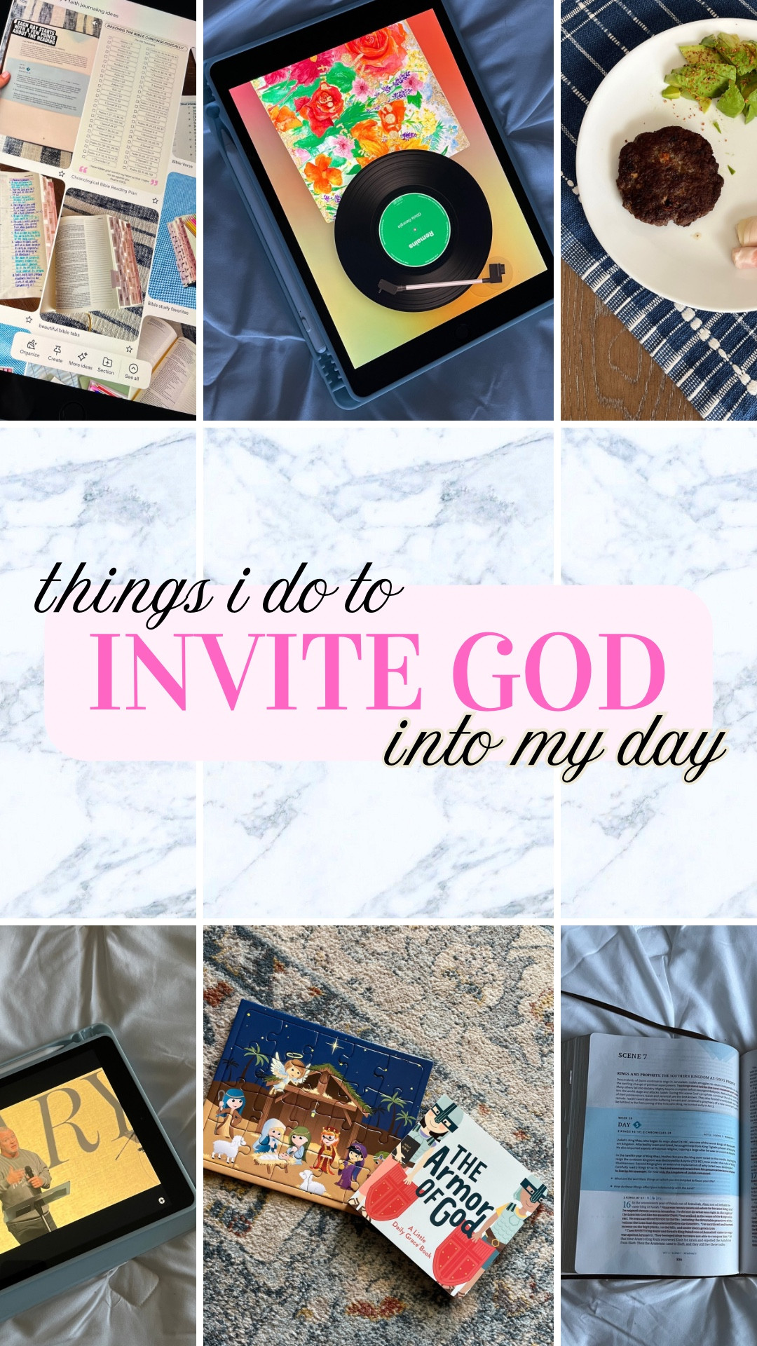things I do to invite God into my day 💕



#LTKmorningroutine #LTKdayinmylife #LTKselfcare