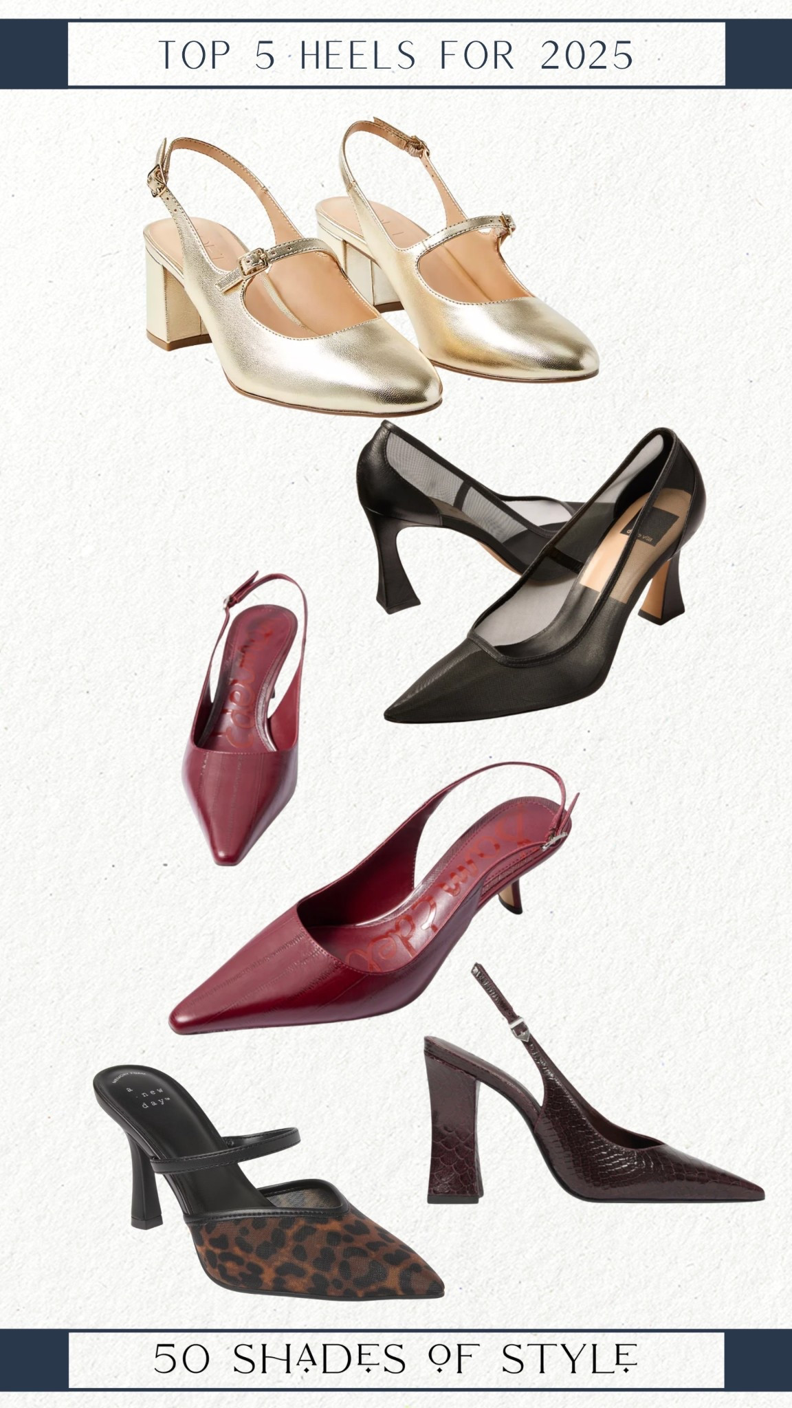 gold heels, black heels, red heels, leopard heels 

#LTKSeasonal #LTKootd #LTKOver40