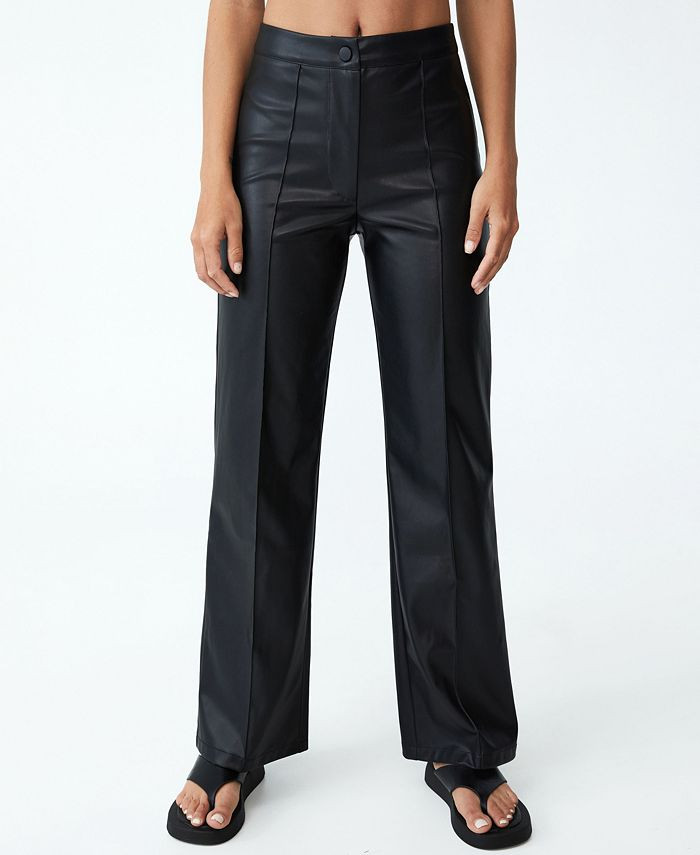 COTTON ON Women's Vegan Leather Straight Pants & Reviews - Leggings & Pants - Juniors - Macy's | Macys (US)