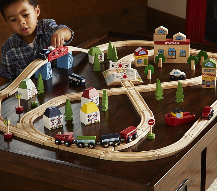 Town and Country Wooden Train Set | Pottery Barn Kids