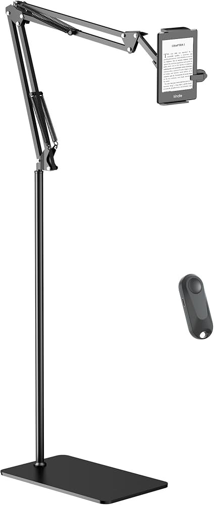 Floor Stand for Kindle Reading in Bed with Remote Page Turner, Hands Free Tablet Arm Holder for K... | Amazon (US)
