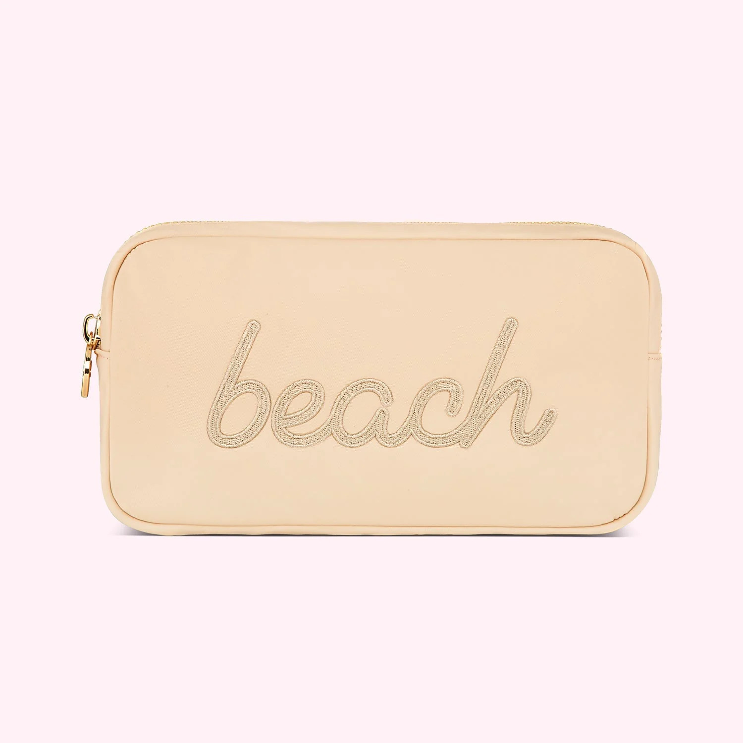 Beach Embroidered Small Pouch by Stoney Clover Lane Sand | Stoney Clover Lane