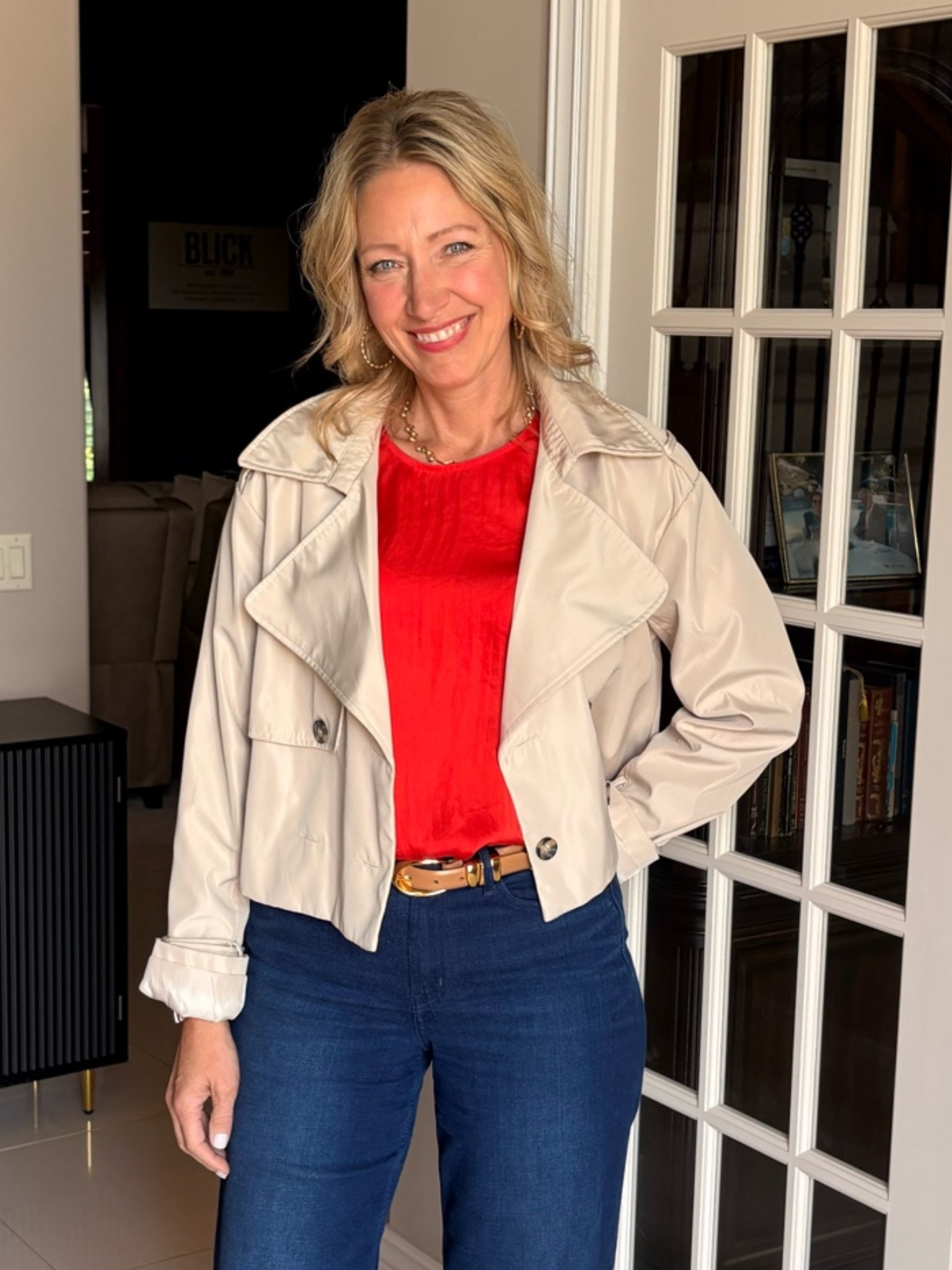 Spring weather is so unpredictable! A cropped trench coat goes with everything and is the perfect layering piece for this time of year.

#LTKMothersDay #LTKdayinmylife #LTKootd