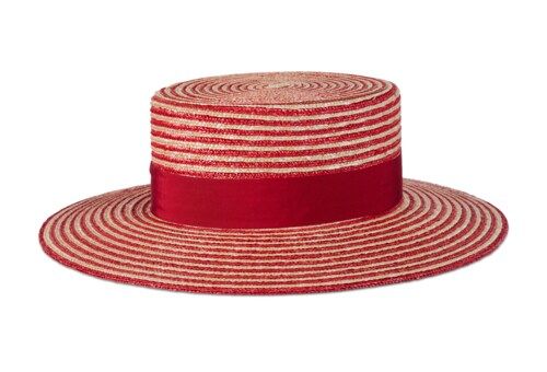 Striped raffia wide-brimmed hat | Gucci (US)
