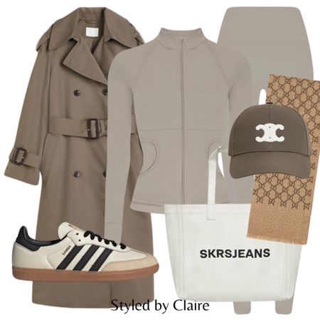 Trench coats👌🏼
Tags: Adidas Sambas OG, tote bag,  cap, Gucci scarf, nylon leggings and crop top set, Celine, sisters & seekers. Fashion Winter inspo outfit ideas 

#LTKfitness #LTKshoecrush #LTKstyletip