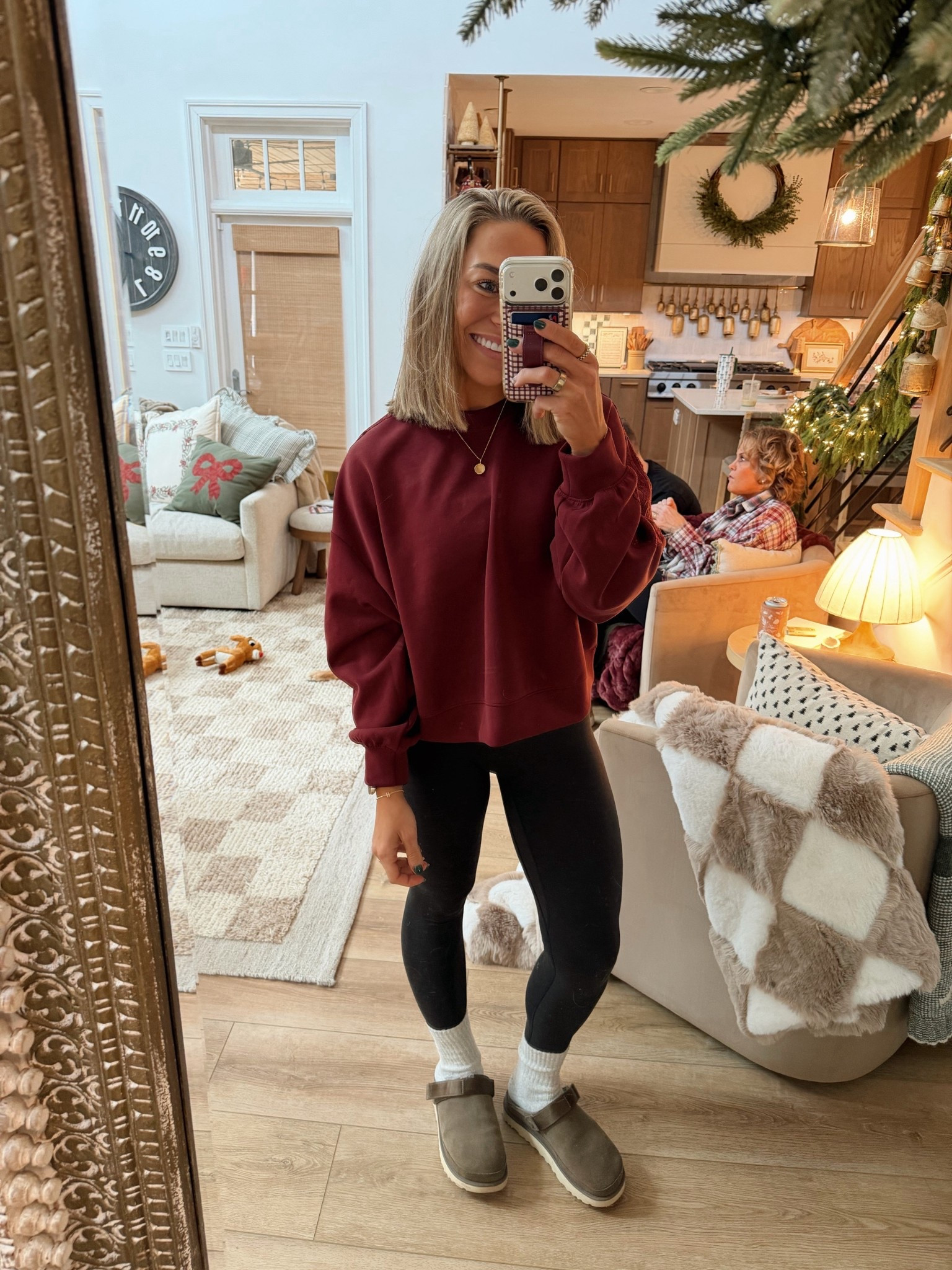 Hard to see but there’s a super cute lace detail on the sleeves! In the M❤️ a fun Target find! 

Ootd / comfy / cute / winter style / Holley Gabrielle 

#LTKSeasonal #LTKootd #LTKFindsUnder50