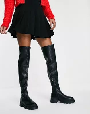RAID Rooshi over the knee stretch boots in black | ASOS (Global)