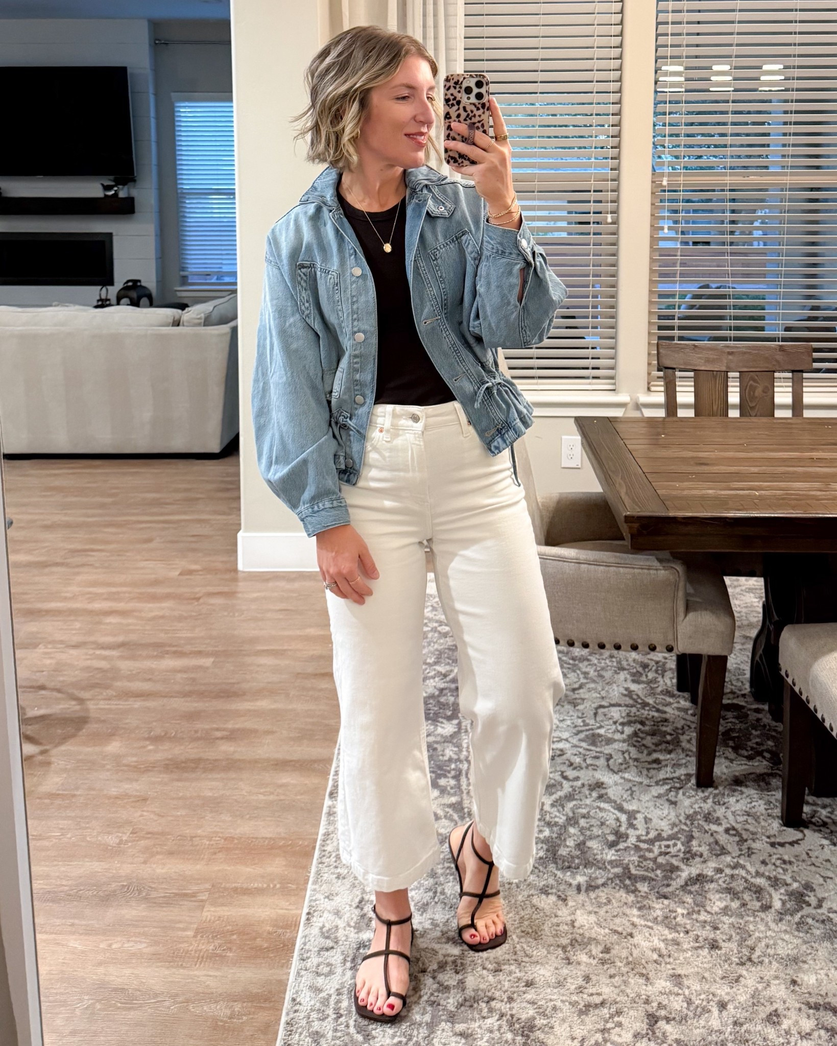 Cutie sandals on sale for $39, jacket under $40 on sale, loving this look for Spring!

#LTKdayinmylife #LTKSaleAlert