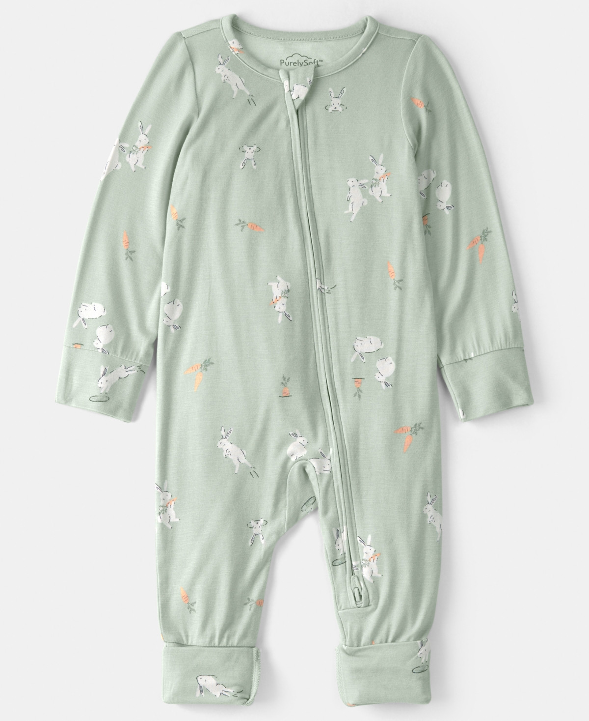 Carter's Baby Boys' or Baby Girls' Easter Bunny Print 2-Way Zip Sleep and Play Pajama - Green | Macy's
