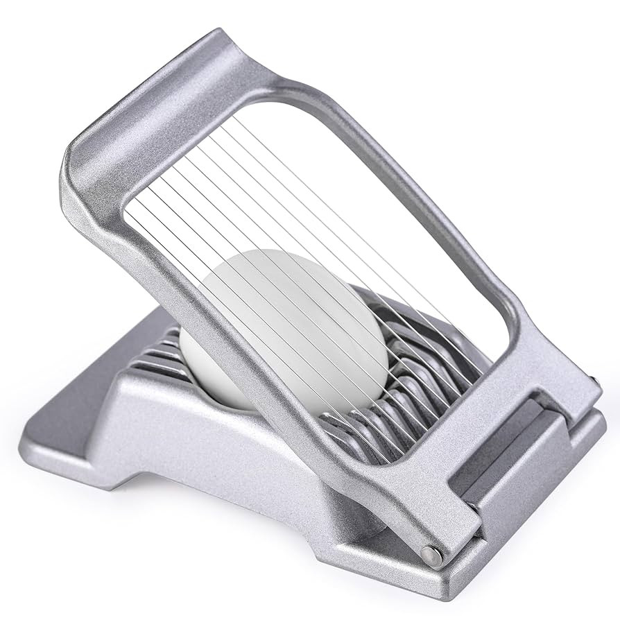 Egg Slicer for Hard Boiled Eggs, Stainless Steel Wire, Heavy Duty Aluminium Egg Cutter Dishwasher... | Amazon (US)