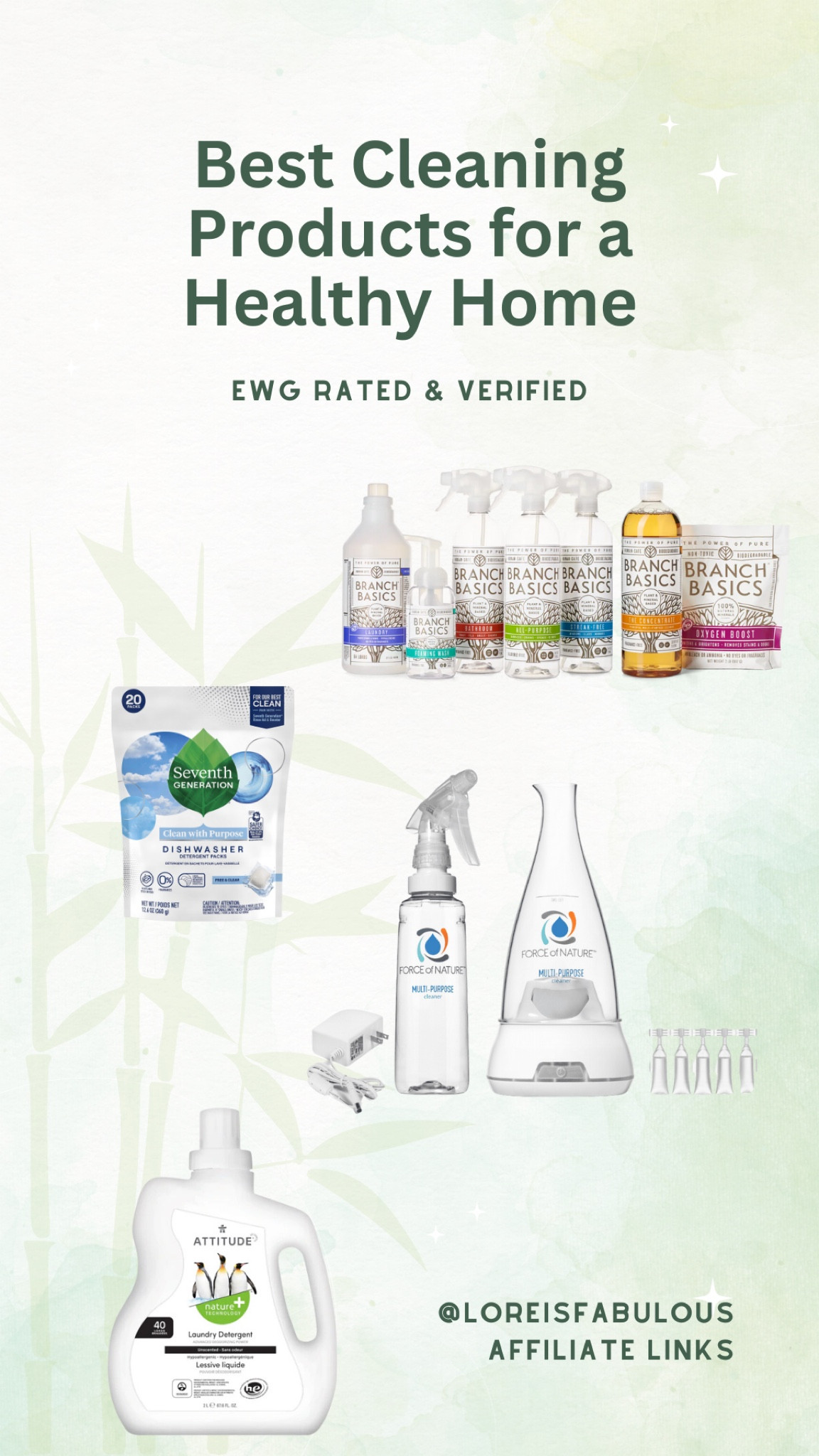 A list of my favorite healthy cleaners to start incorporating into your daily life. Many are EWG Verified to be free of toxic chemicals. 

#LTKhome #LTKfamily #LTKfindsunder50