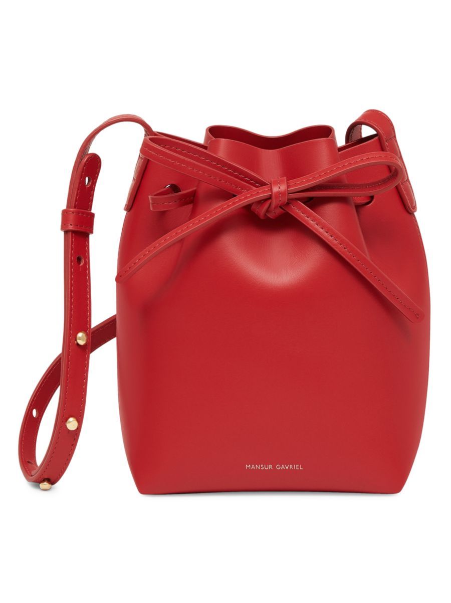Mansur Gavriel Mini Leather Bucket Bag | Saks Fifth Avenue