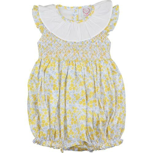 Yellow And Blue Floral Pique Bubble - Shipping Late March | Cecil and Lou