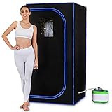 SereneLife SLISAU35BK Full Size Portable Steam Sauna –Personal Home Spa, with Remote Control, Foldab | Amazon (US)