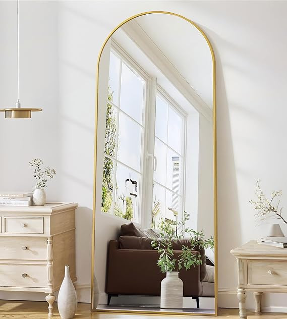 Mirror Full Length, 71"x26" Arched Full Length Mirror, Arch Mirror with Stand, Large Standing Mir... | Amazon (US)