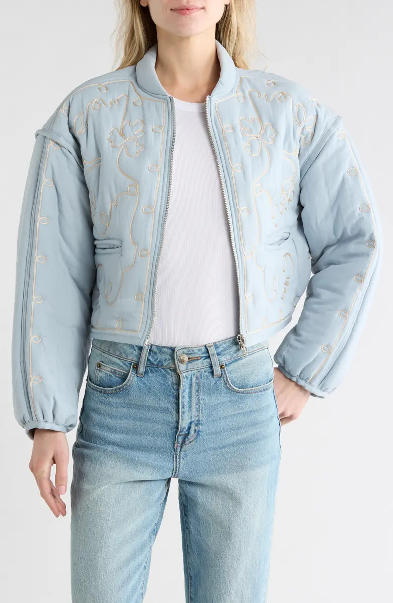 Embroidered Quilted Jacket | Nordstrom Rack