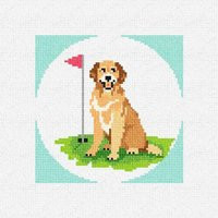 Golfing Golden Retriever Ornament Needlepoint Kit | Etsy (US)