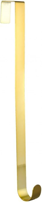 Gold Wreath Hanger - 11.5" Metal Wreath Hook - Brass Wreath Holder for Front Door | Amazon (US)