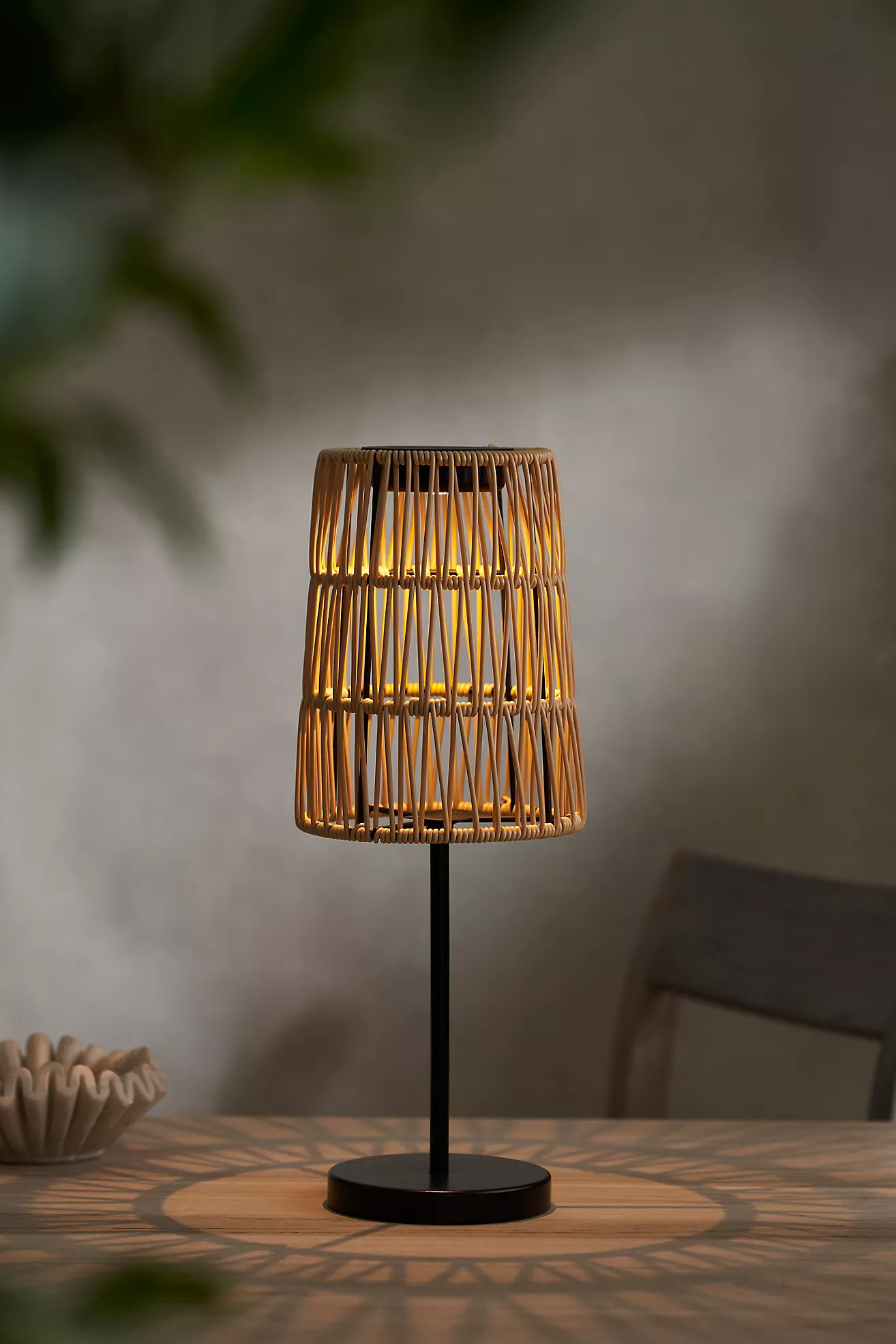 Solar Woven Shade Table Lamp | Anthropologie (US)