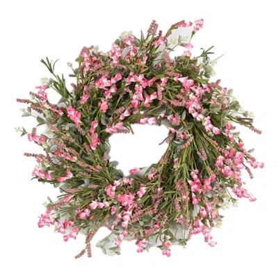 26" Artificial Spring Summer Foliage Wildflower Front Door Wreath For Wedding Party Home Decor | Wayfair North America